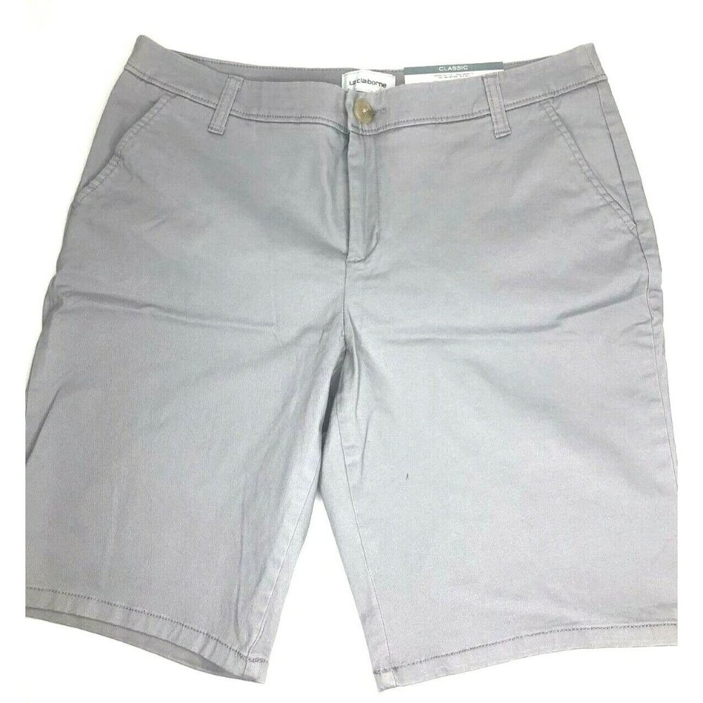 Liz Claiborne Classic Bermuda Shorts Size 10 New With Tags Light Grey  Shorts
